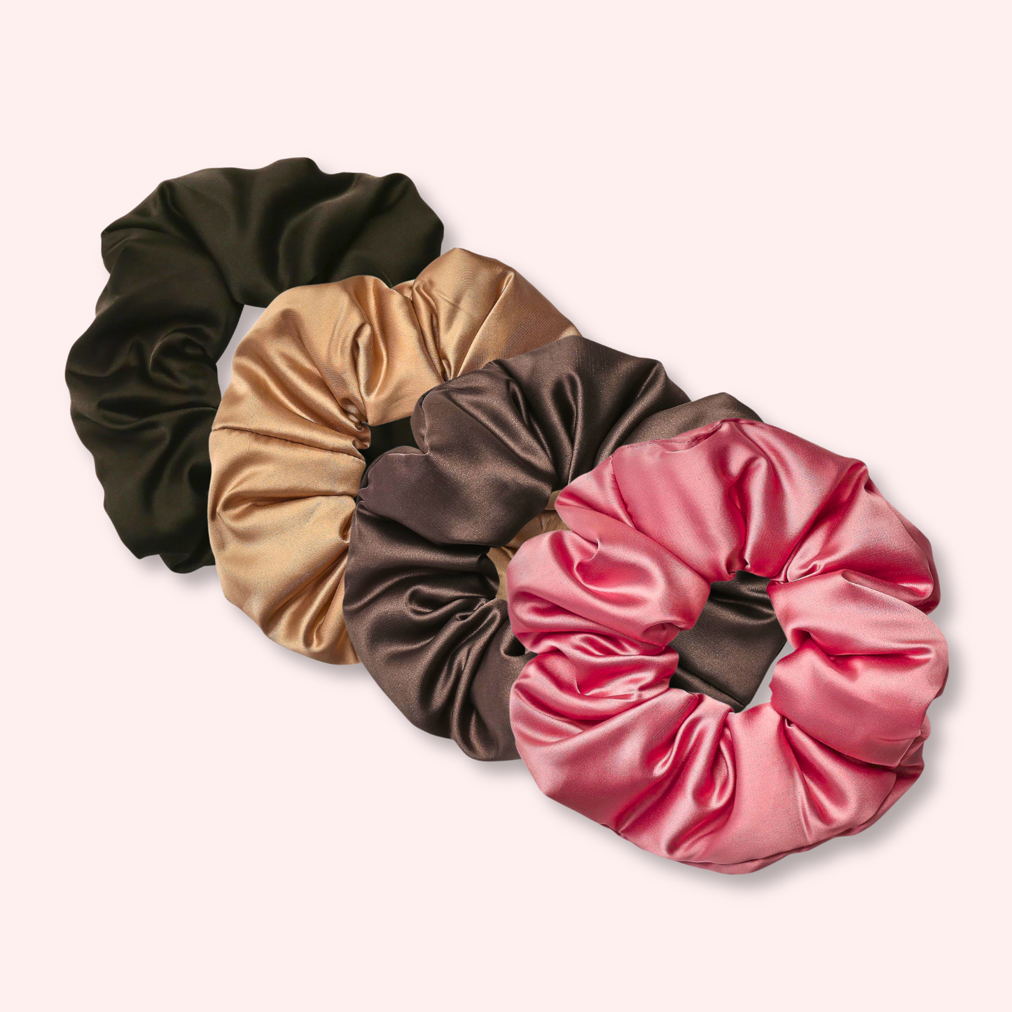 SATIN SCRUNCHIES (4 Pack)